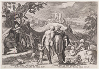 KG 02476
<br/>
Metamorfosen: Deucalion en Pyrra herbevolken de aarde
<br/>
<em>Anoniem NL (16de - 17de eeuw)</em>